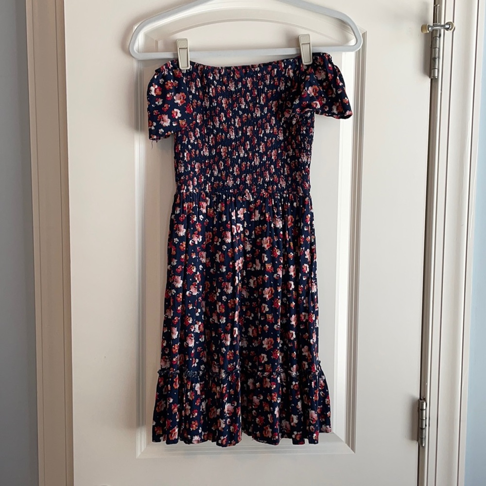 Blue floral dress